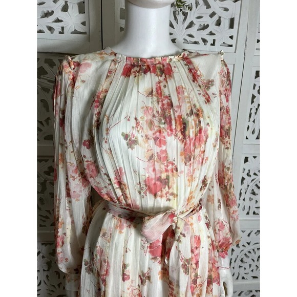Alex Marie Women’s Michaela Floral Belted Pleated Dress Size 10 - Picture 5 of 15